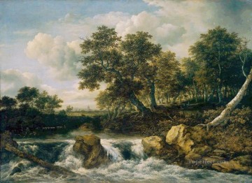 ブルック川の流れ Painting - 山の風景 ヤコブ・アイサクゾーン・ファン・ロイスダール川